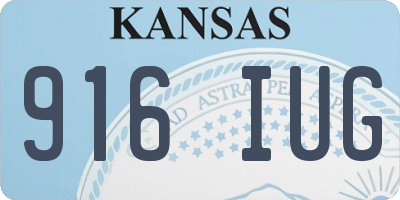 KS license plate 916IUG