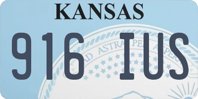 KS license plate 916IUS