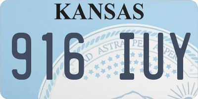 KS license plate 916IUY