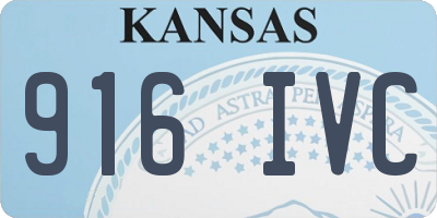 KS license plate 916IVC
