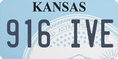 KS license plate 916IVE