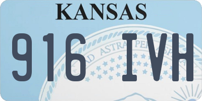 KS license plate 916IVH