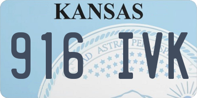 KS license plate 916IVK