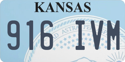 KS license plate 916IVM