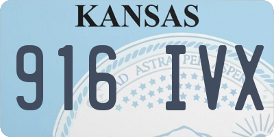 KS license plate 916IVX