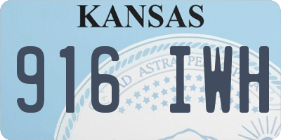 KS license plate 916IWH