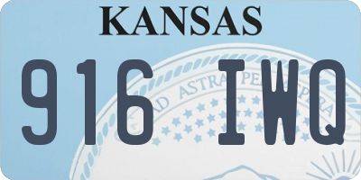 KS license plate 916IWQ