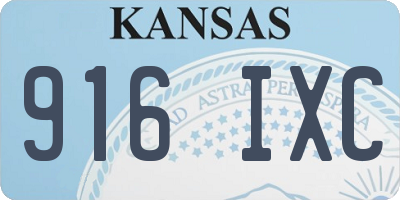KS license plate 916IXC