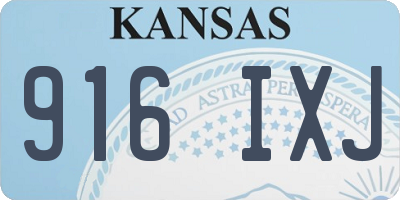 KS license plate 916IXJ