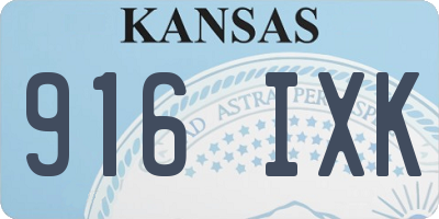 KS license plate 916IXK