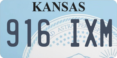 KS license plate 916IXM