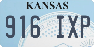 KS license plate 916IXP