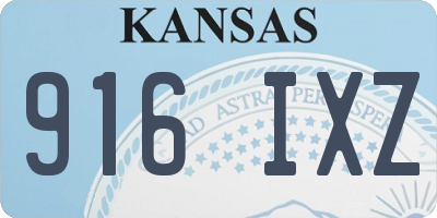 KS license plate 916IXZ