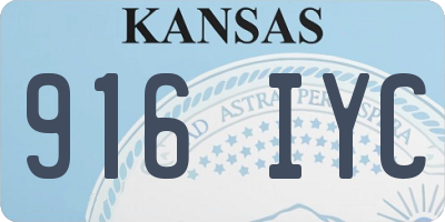 KS license plate 916IYC
