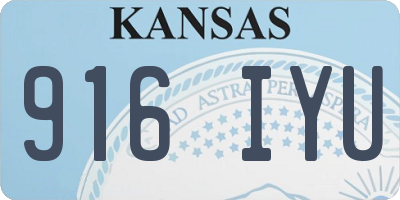KS license plate 916IYU