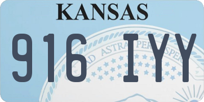 KS license plate 916IYY