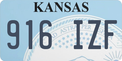 KS license plate 916IZF