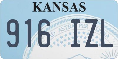 KS license plate 916IZL