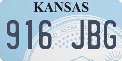 KS license plate 916JBG