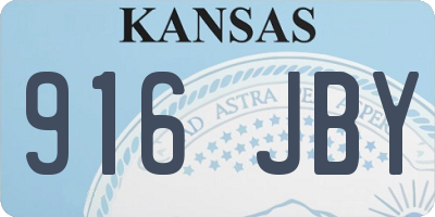 KS license plate 916JBY
