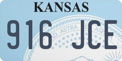 KS license plate 916JCE