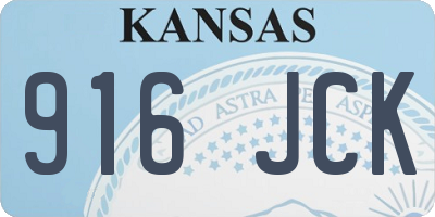 KS license plate 916JCK
