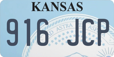 KS license plate 916JCP
