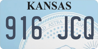 KS license plate 916JCQ