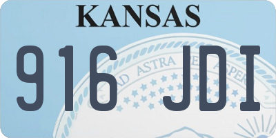 KS license plate 916JDI
