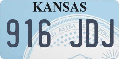 KS license plate 916JDJ