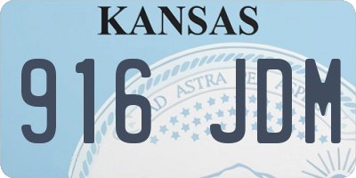 KS license plate 916JDM