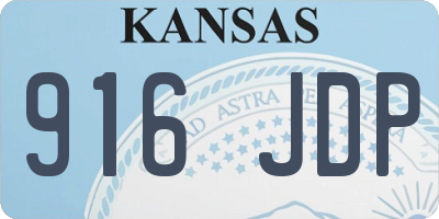 KS license plate 916JDP