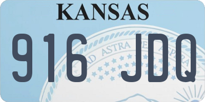 KS license plate 916JDQ