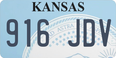 KS license plate 916JDV