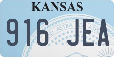 KS license plate 916JEA