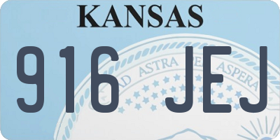 KS license plate 916JEJ