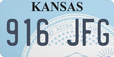 KS license plate 916JFG