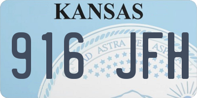 KS license plate 916JFH