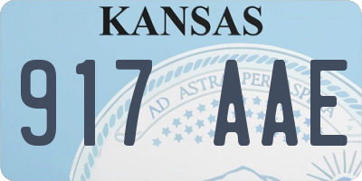 KS license plate 917AAE