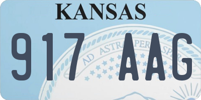 KS license plate 917AAG