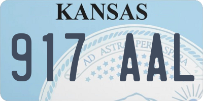 KS license plate 917AAL