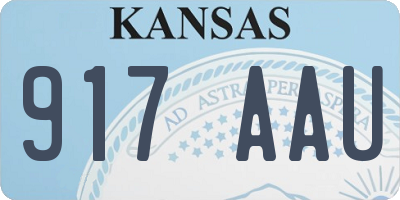 KS license plate 917AAU