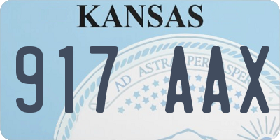 KS license plate 917AAX