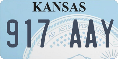 KS license plate 917AAY