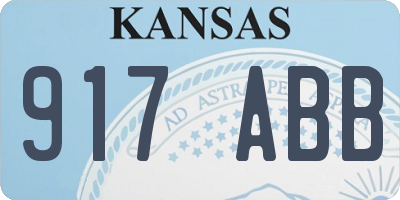 KS license plate 917ABB