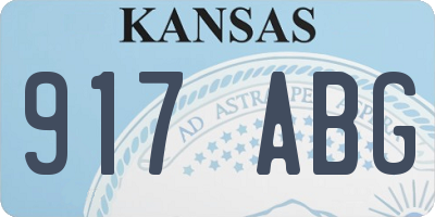 KS license plate 917ABG
