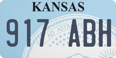 KS license plate 917ABH