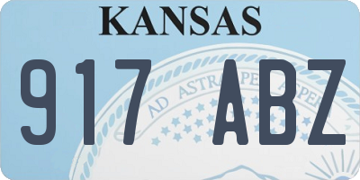 KS license plate 917ABZ