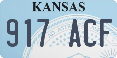 KS license plate 917ACF