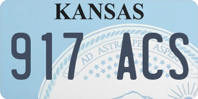 KS license plate 917ACS